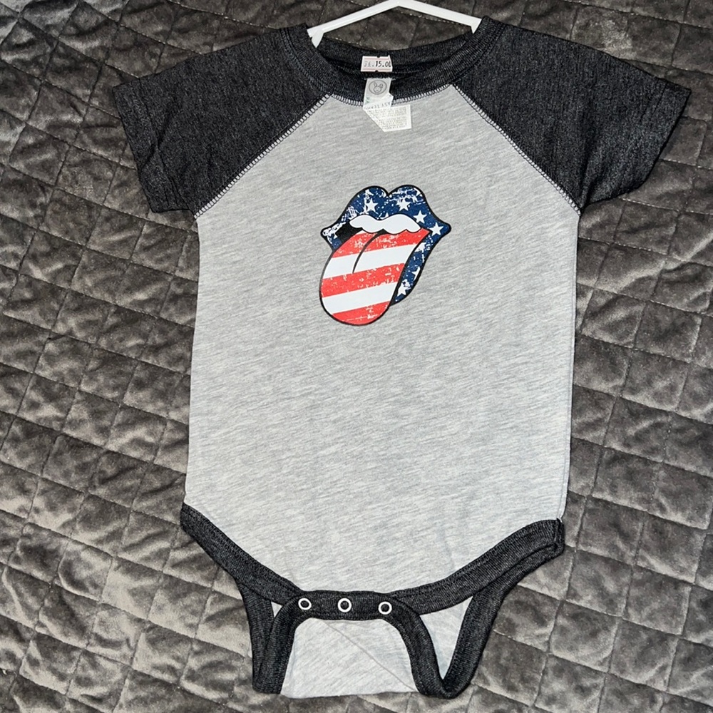 12 month Onesie. Americana Tongue.